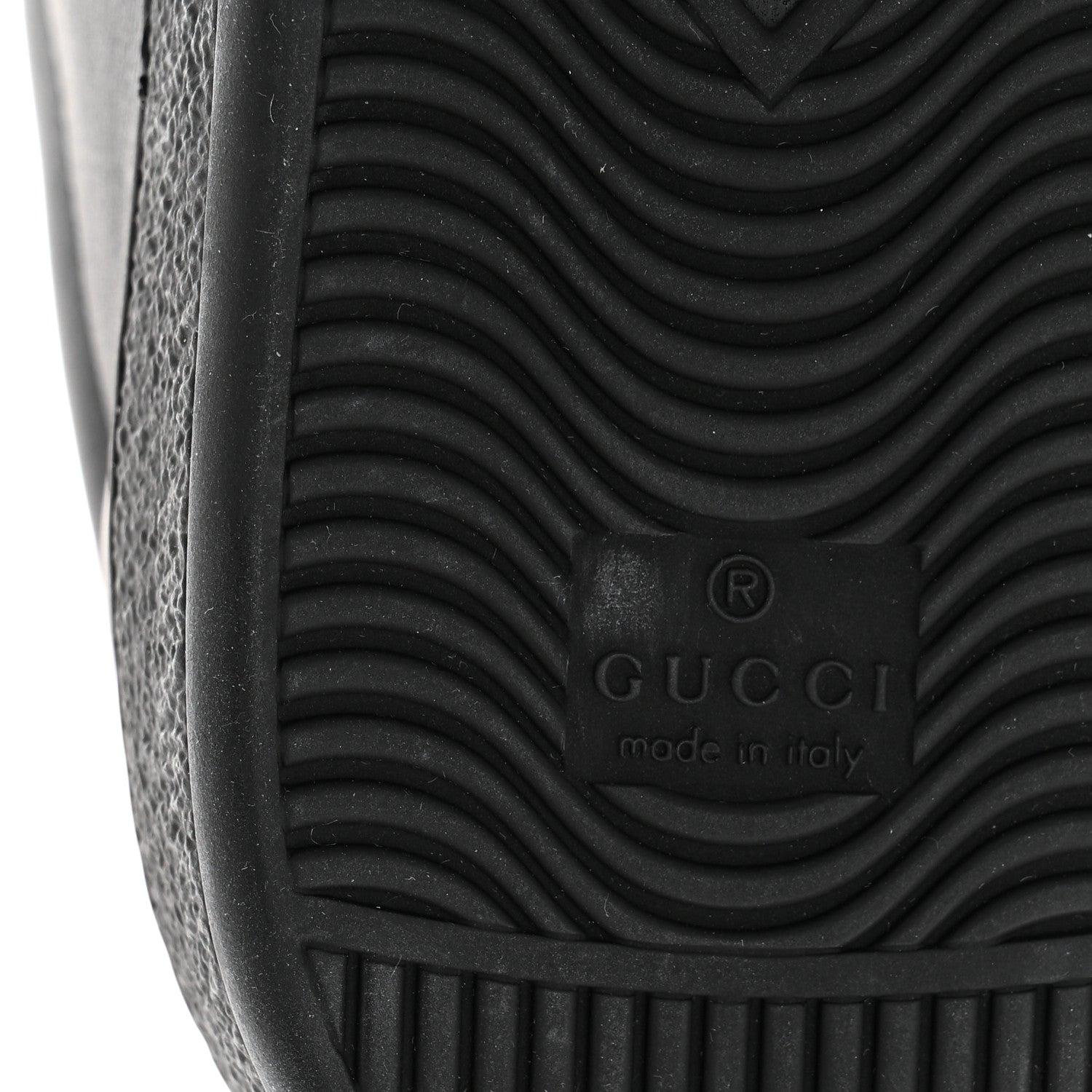 Gucci Calfskin Miro Soft Web Bee Embroidered Mens Ace High Top Sneakers 8.5 Black 10 of 11