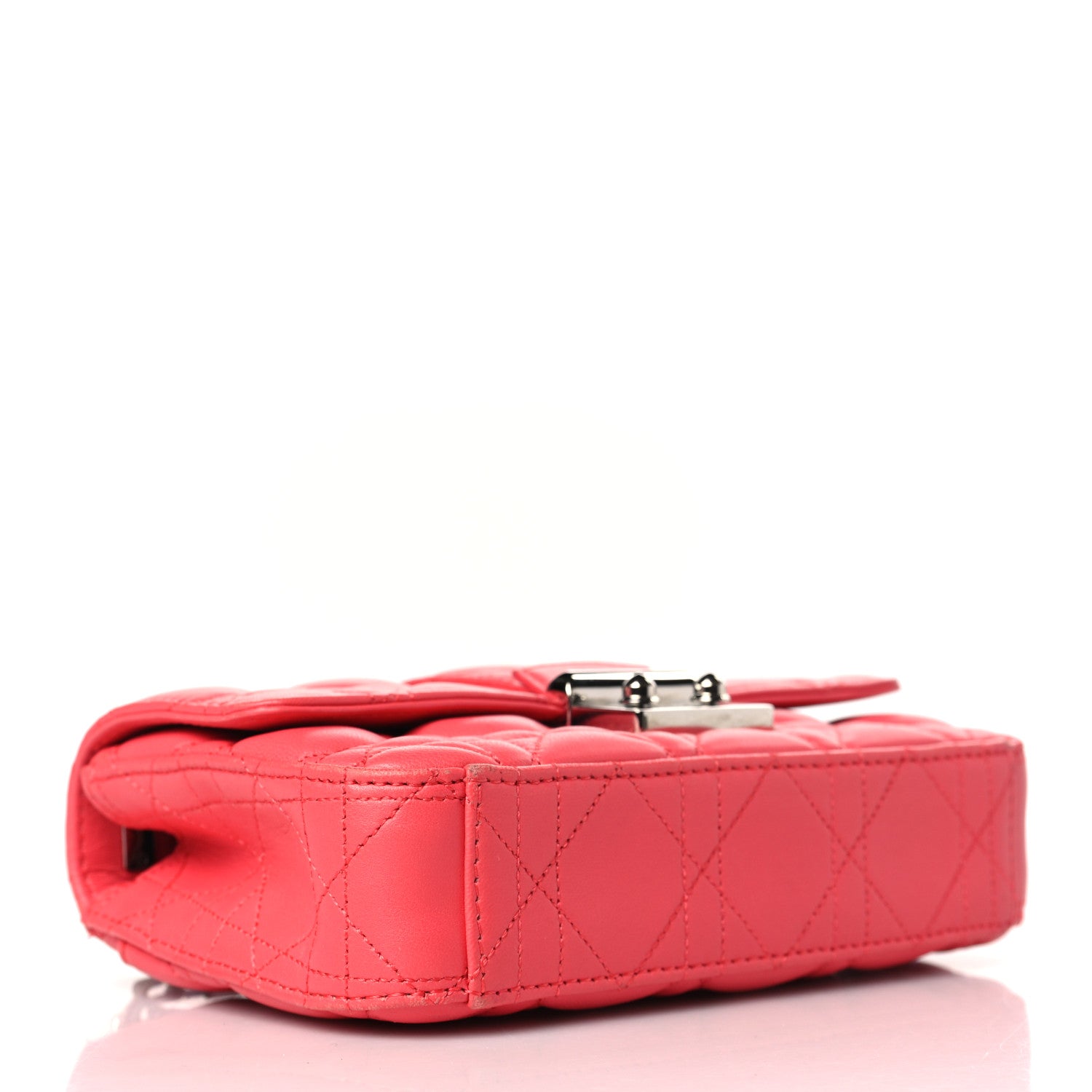 Christian Dior Lambskin Cannage Mini New Lock Pouch Fuchsia 4 of 10