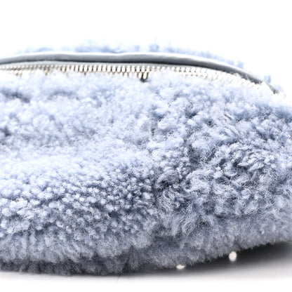 Miu Miu Shearling Matelasse Belt Bag Blue 9 of 10
