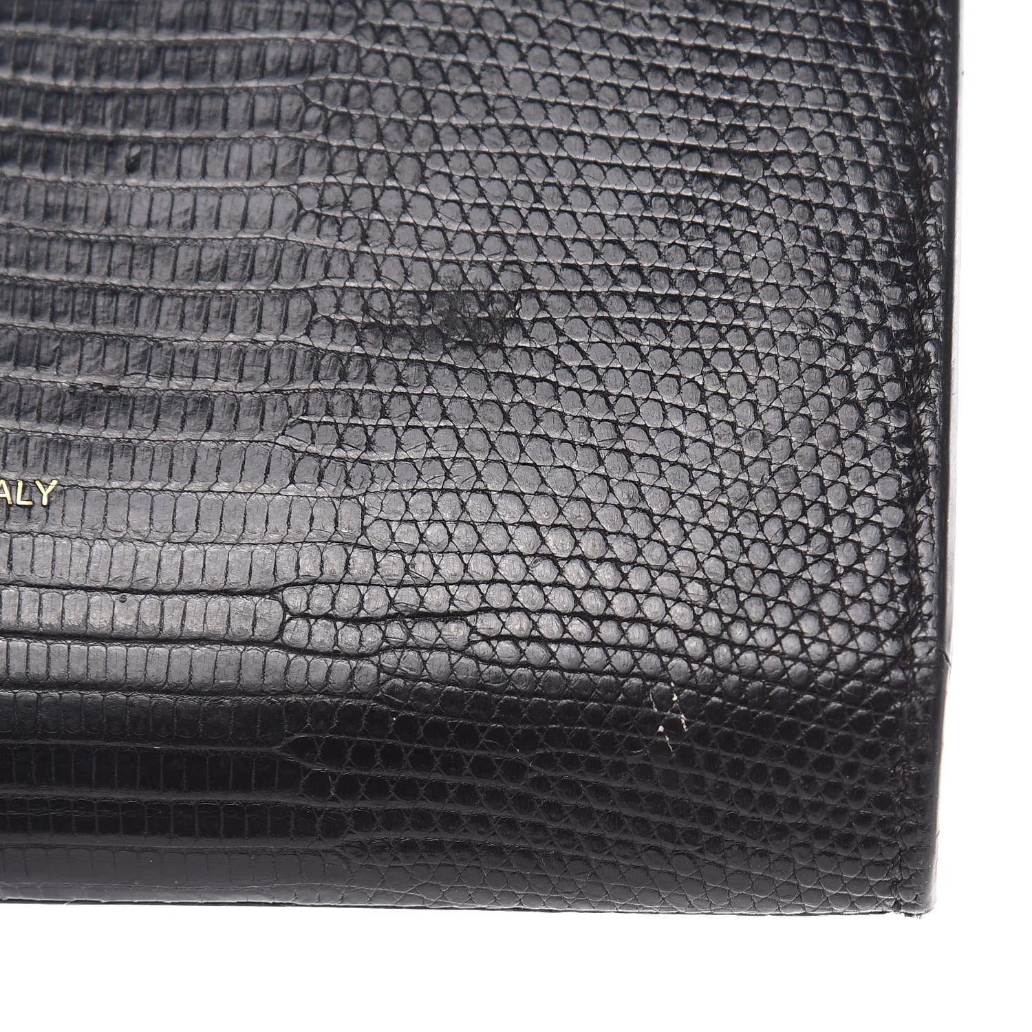 Celine Lizard Calfskin Large Multifunction Strap Wallet Black 9 of 14