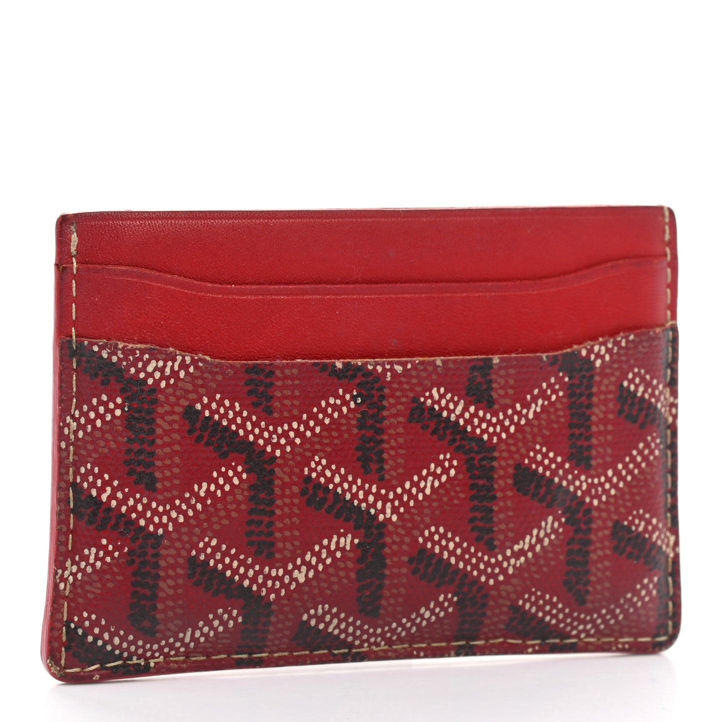 Goyardine Saint Sulpice Card Holder Red