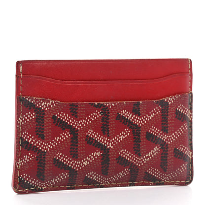 Goyard Goyardine Saint Sulpice Card Holder Red 3 of 8