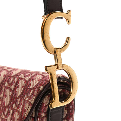 Christian Dior Oblique Saddle Bag Burgundy 11 of 13