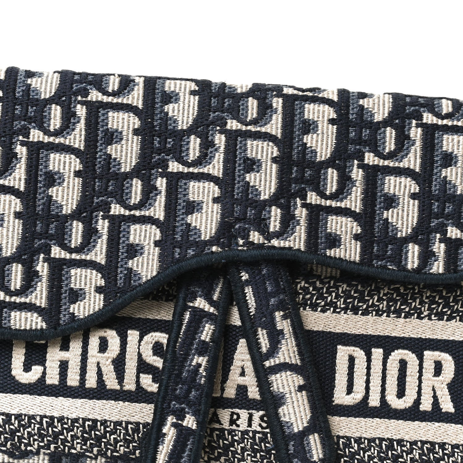 Christian Dior Oblique Slim Saddle Pouch Blue 8 of 11