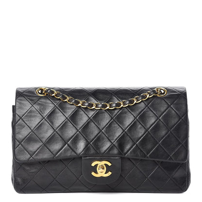 Chanel Lambskin Quilted Medium Double Flap Black 1 of 8