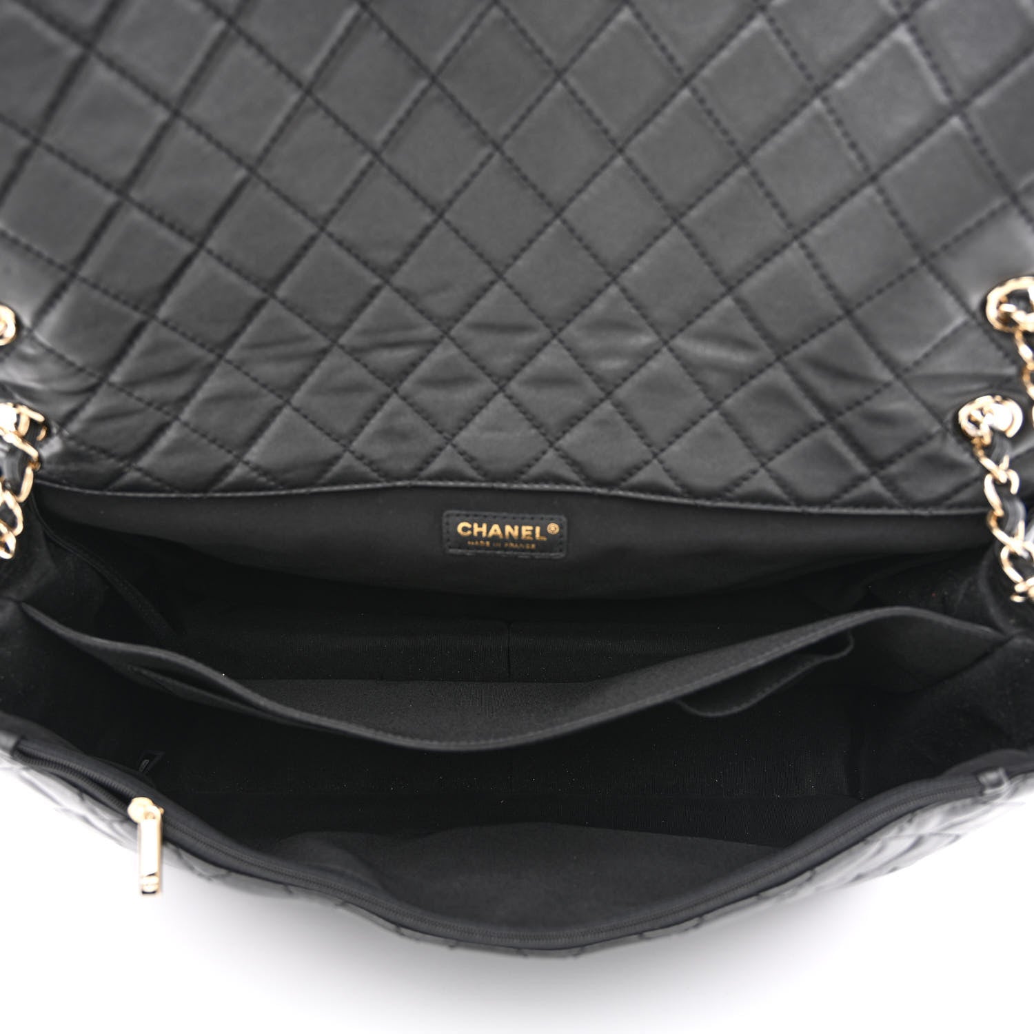 Chanel Calfskin Quilted Small XXL Travel Flap Bag Black 5 of 10