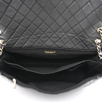 Chanel Calfskin Quilted Small XXL Travel Flap Bag Black 5 of 10