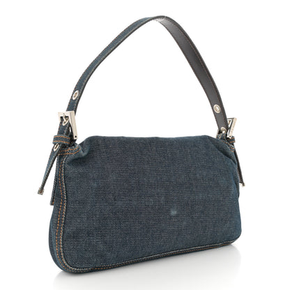 Fendi Denim Baguette Blue 3 of 10