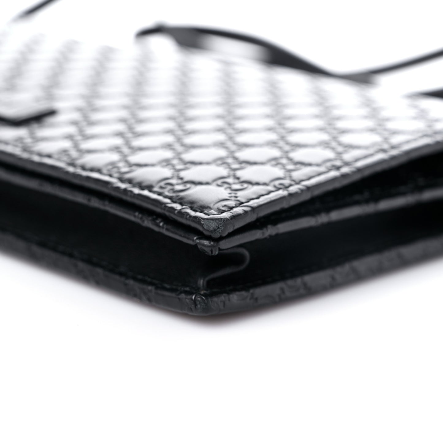 Microguccissima Crossbody Wallet Black