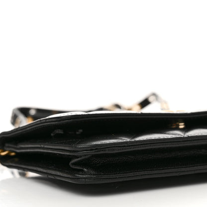 Chanel Goatskin Quilted Quilted Like A Wallet Wallet On Chain WOC Black 10 of 12