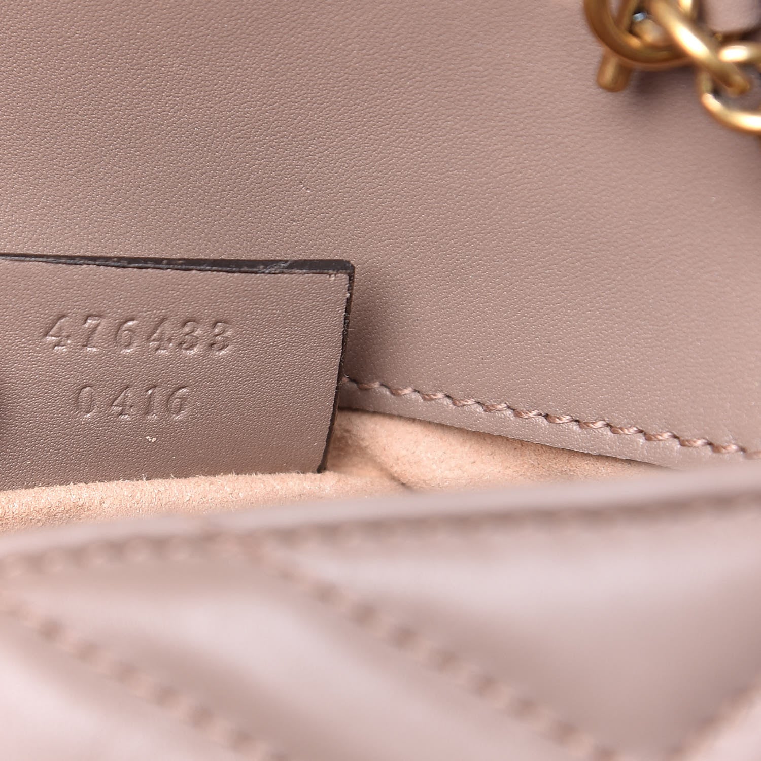 Gucci Calfskin Matelasse Super Mini GG Marmont Shoulder Bag Porcelain Rose 7 of 12