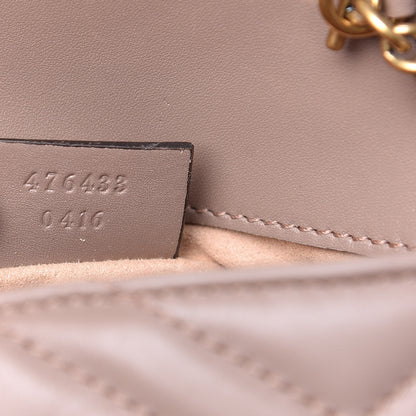 Gucci Calfskin Matelasse Super Mini GG Marmont Shoulder Bag Porcelain Rose 7 of 12