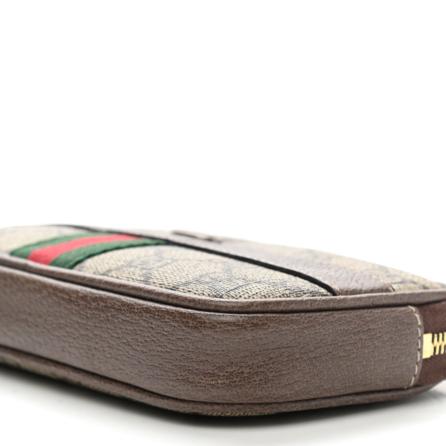 Gucci GG Supreme Monogram Ophidia Phone Case Wristlet Brown 9 of 10
