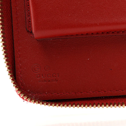 Gucci Microguccissima Zip Around Top Handle Travel Wallet Red 8 of 12