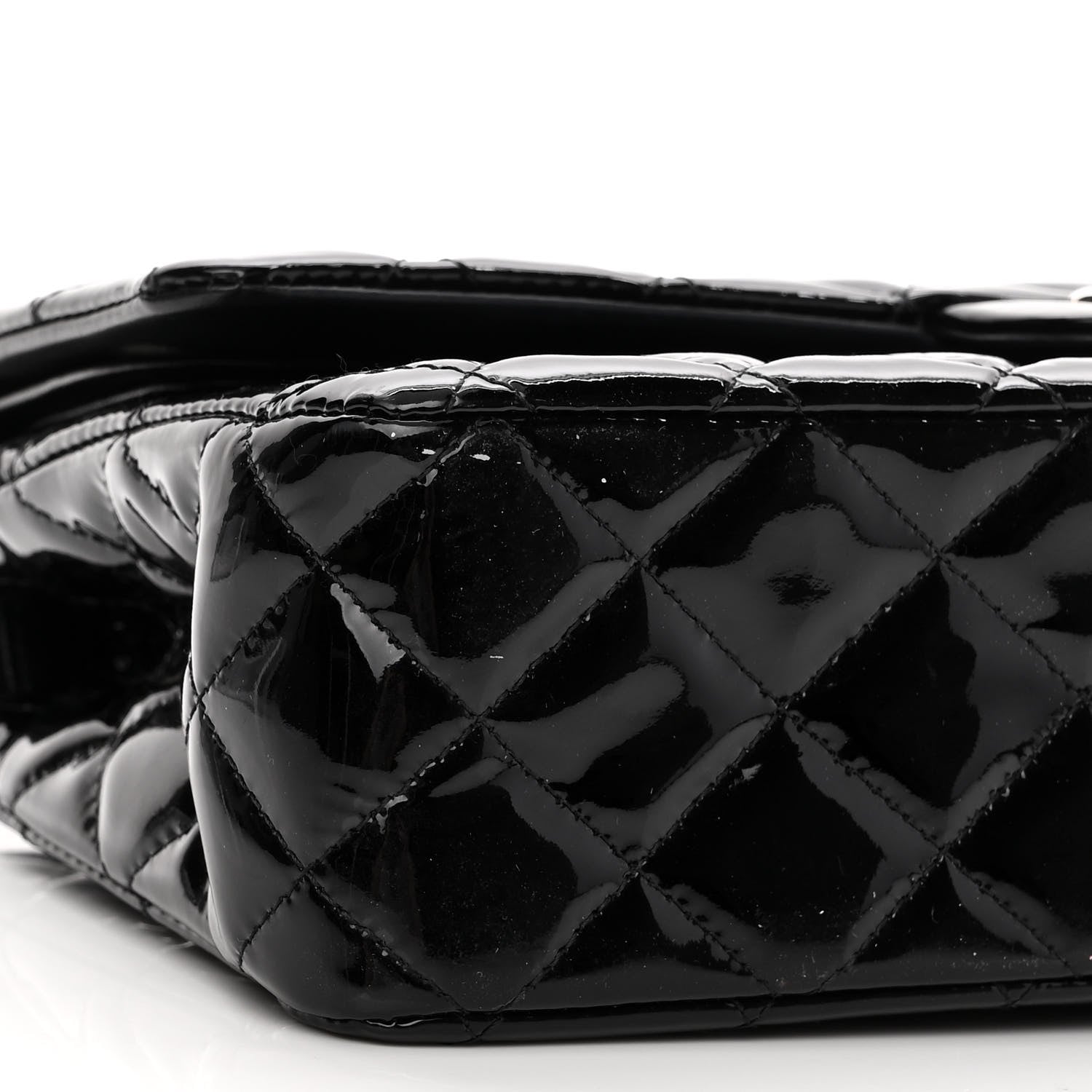 Chanel Patent Quilted Medium Double Flap Black 9 of 12