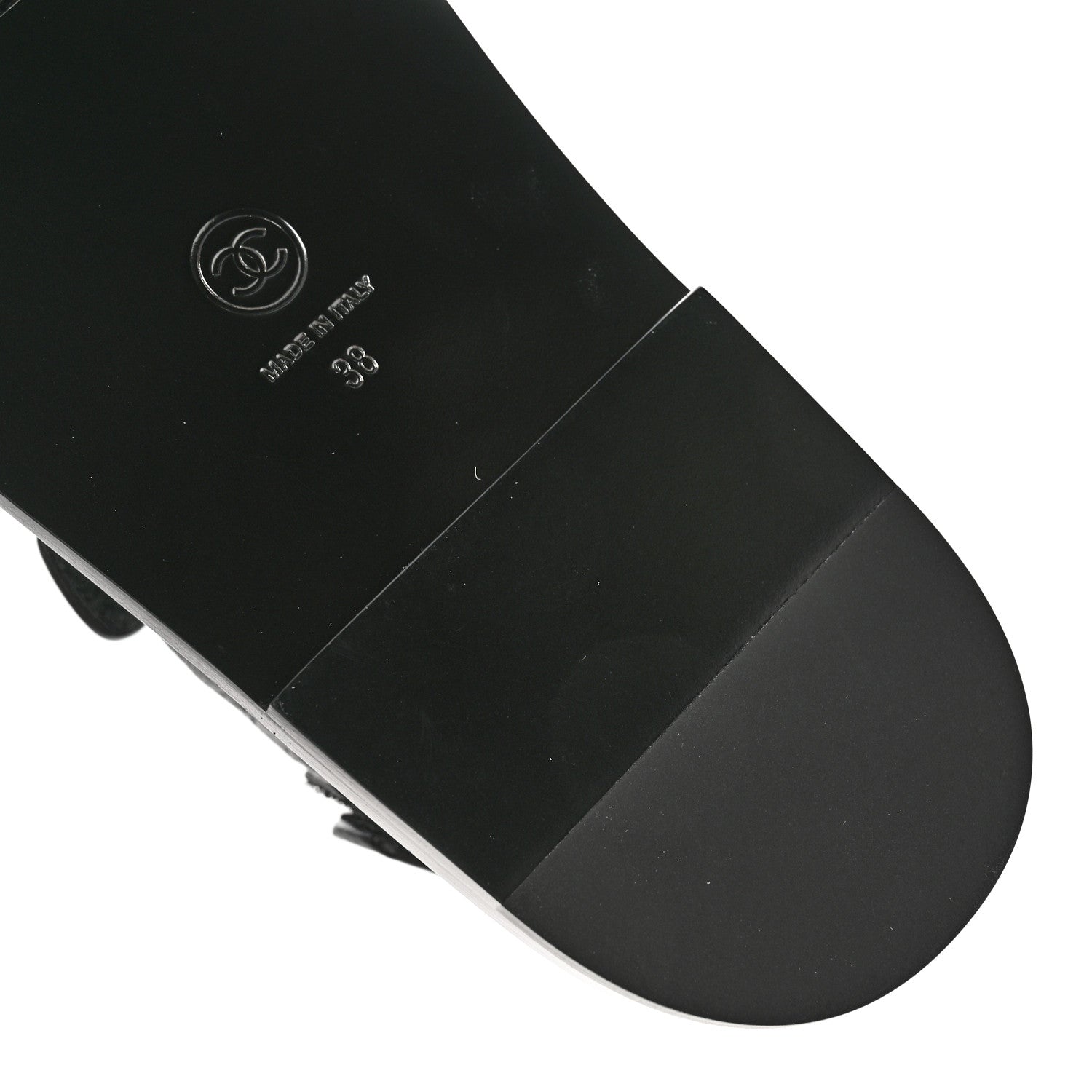 Chanel Grained Calfskin Velcro Dad Sandals 38 Black 9 of 11