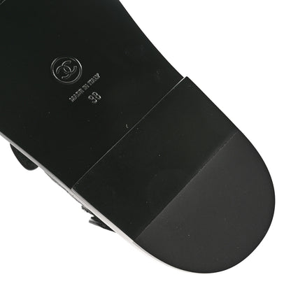 Chanel Grained Calfskin Velcro Dad Sandals 38 Black 9 of 11
