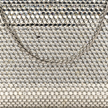 Judith Leiber Swarovski Crystal Minaudiere Clutch Silver 6 of 9