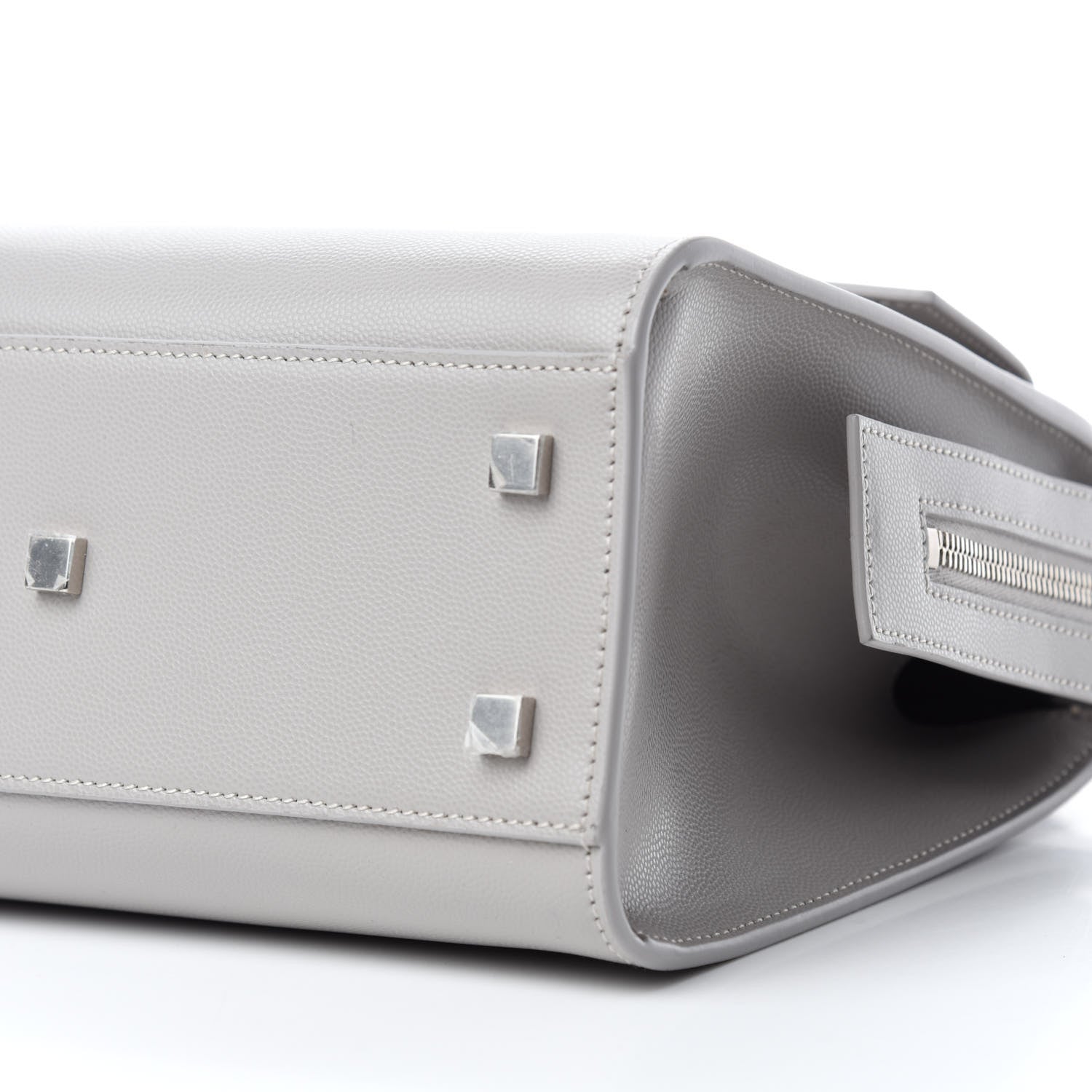 Saint Laurent Grain De Poudre Small Uptown Tote Granite 7 of 10