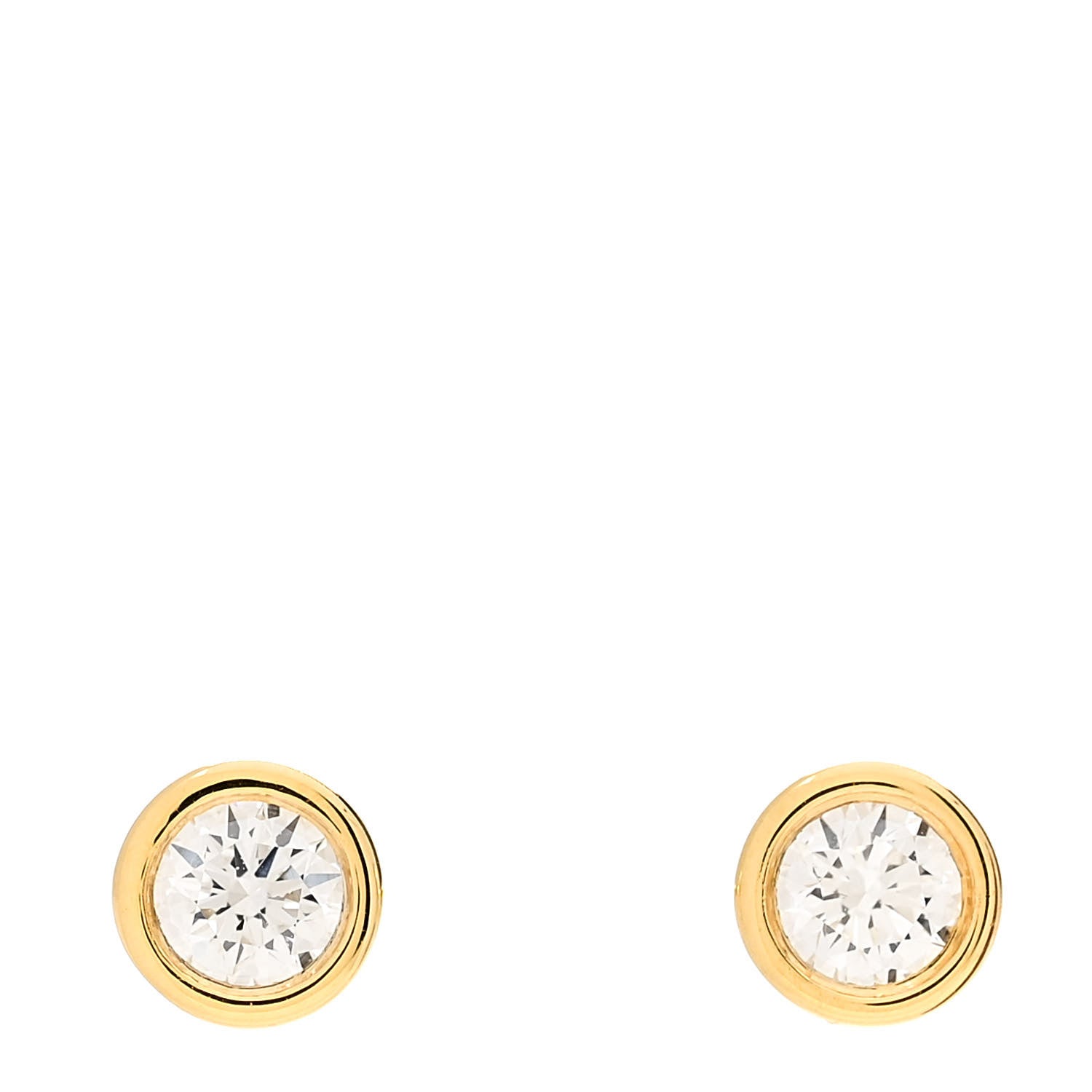 Tiffany 18K Yellow Gold Diamond .34ctw Elsa Peretti Diamonds By The Yard Earrings 1 of 5