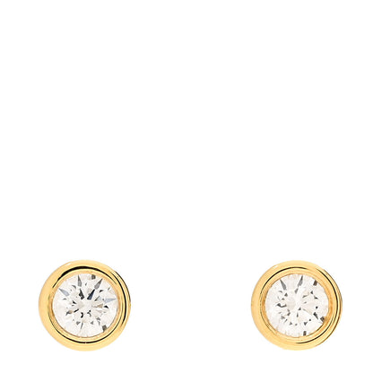 Tiffany 18K Yellow Gold Diamond .34ctw Elsa Peretti Diamonds By The Yard Earrings 1 of 5