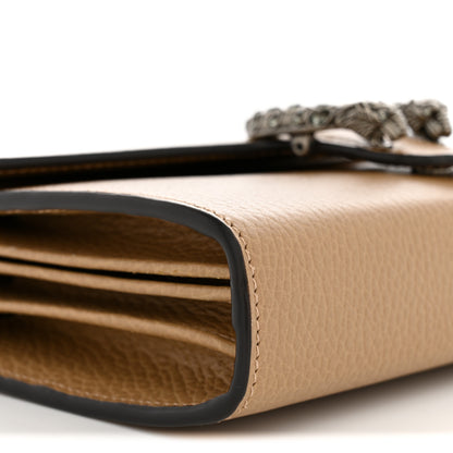 Gucci Dollar Calfskin Crystal Mini Dionysus Chain Wallet Natural Tan Black Diamond 9 of 11