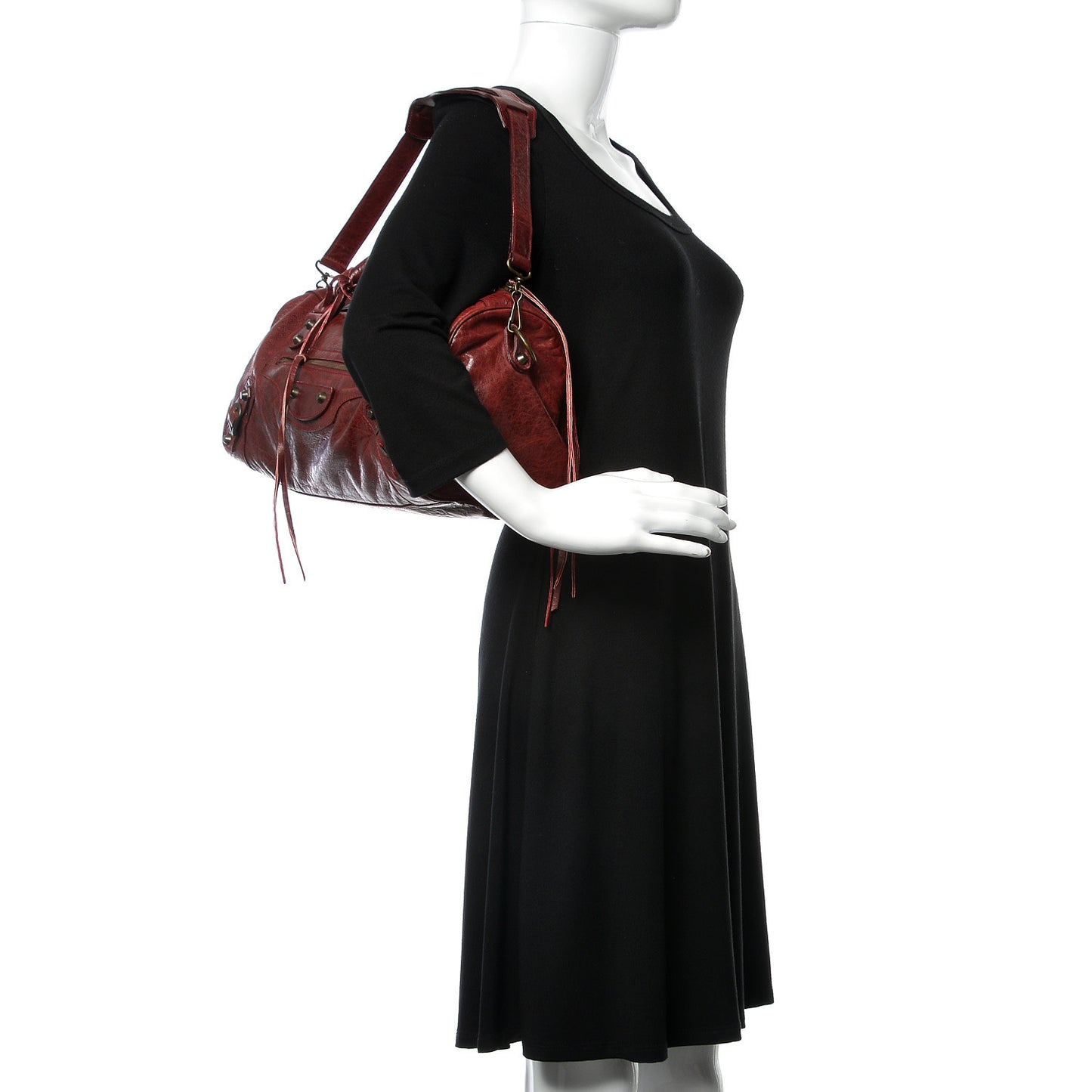 Chevre Classic Hardware Twiggy Rouge Grenat