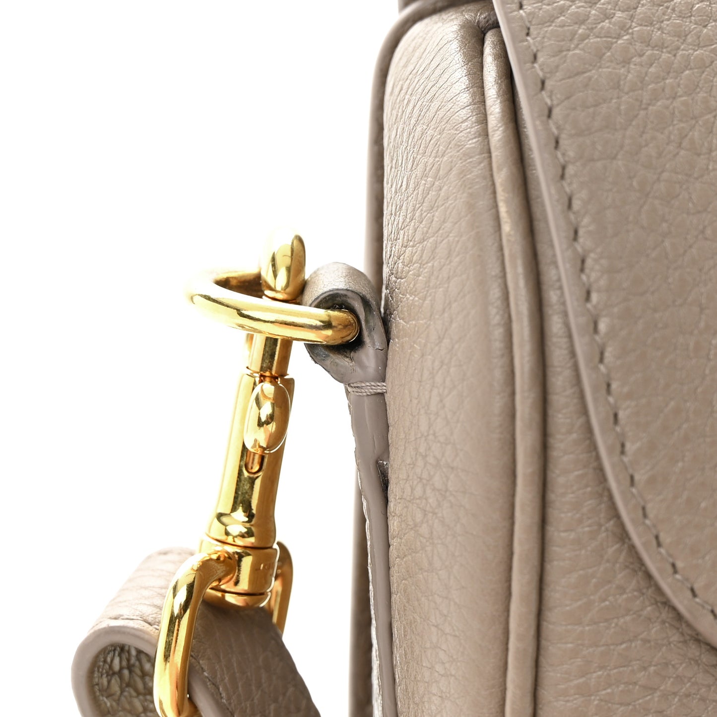 Grained Calfskin Medium Bobby Flap Taupe