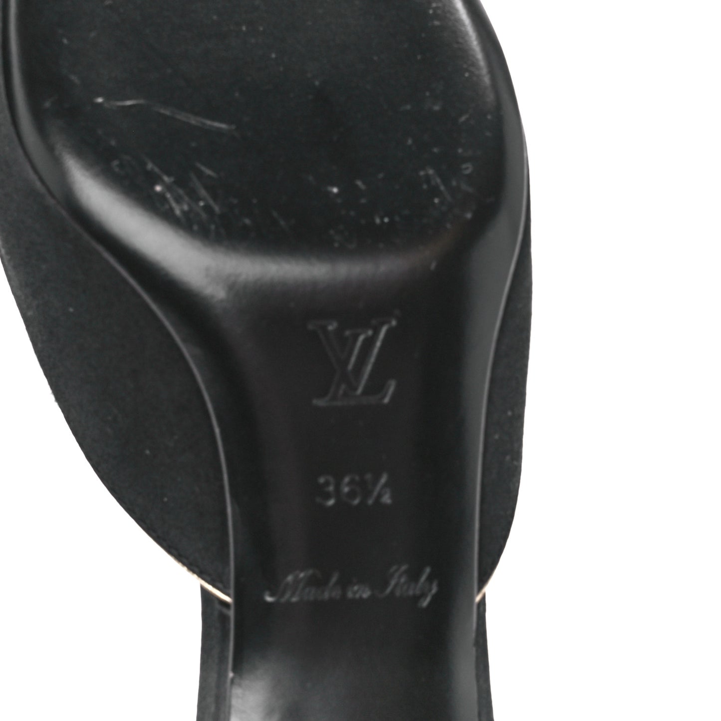 Satin Anthares Mule Pumps 36.5 Black