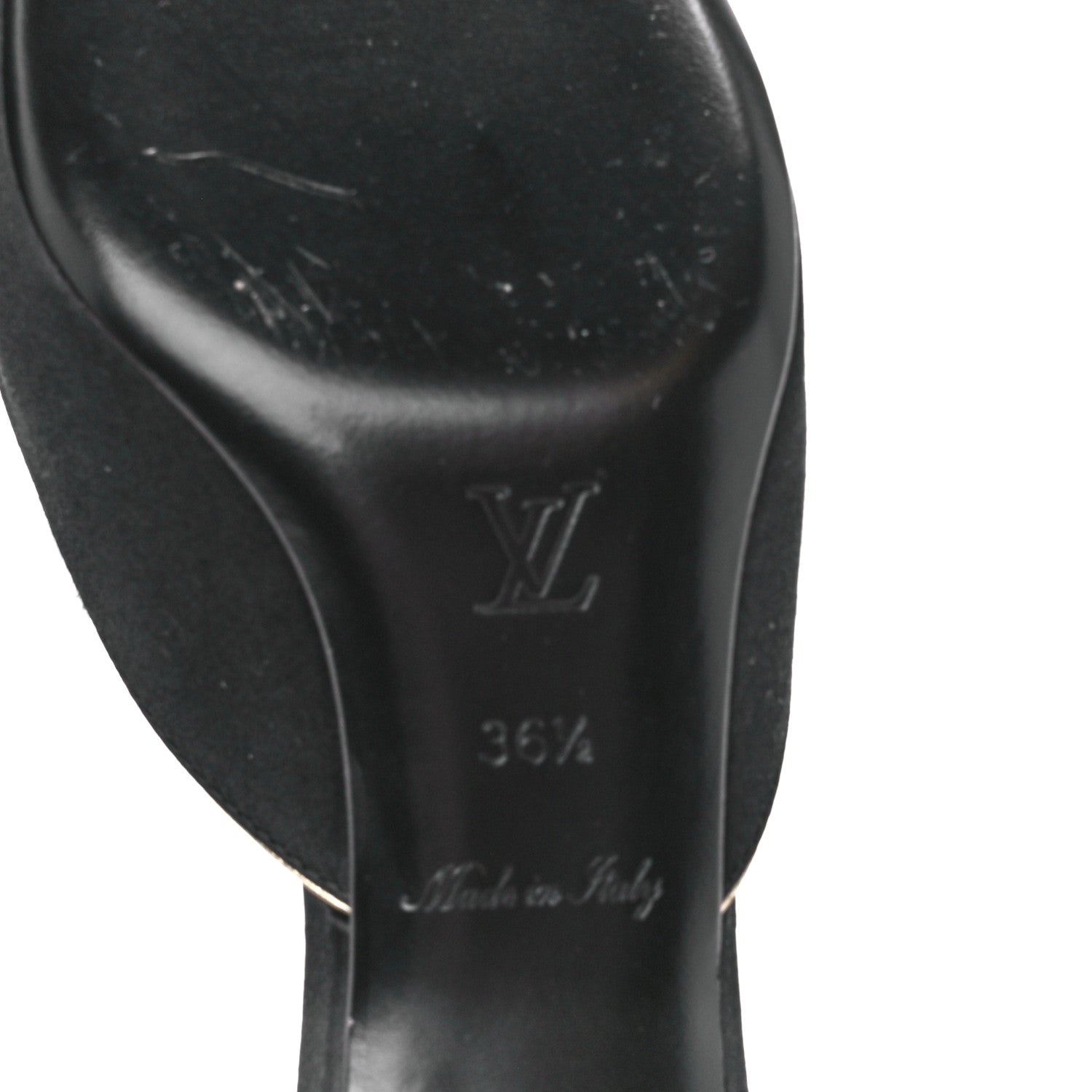 Louis Vuitton Satin Anthares Mule Pumps 36.5 Black 6 of 8