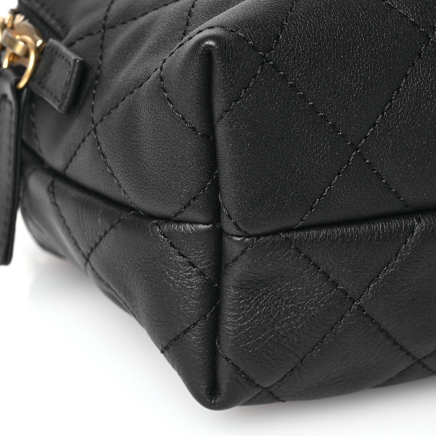 Chanel Calfskin Quilted Mini Bowling Bag Black 9 of 10
