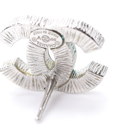 Chanel Crystal CC Earrings Silver 5 of 6