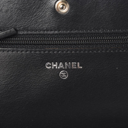 Chanel Caviar Sevruga Wallet On Chain WOC Black 6 of 9