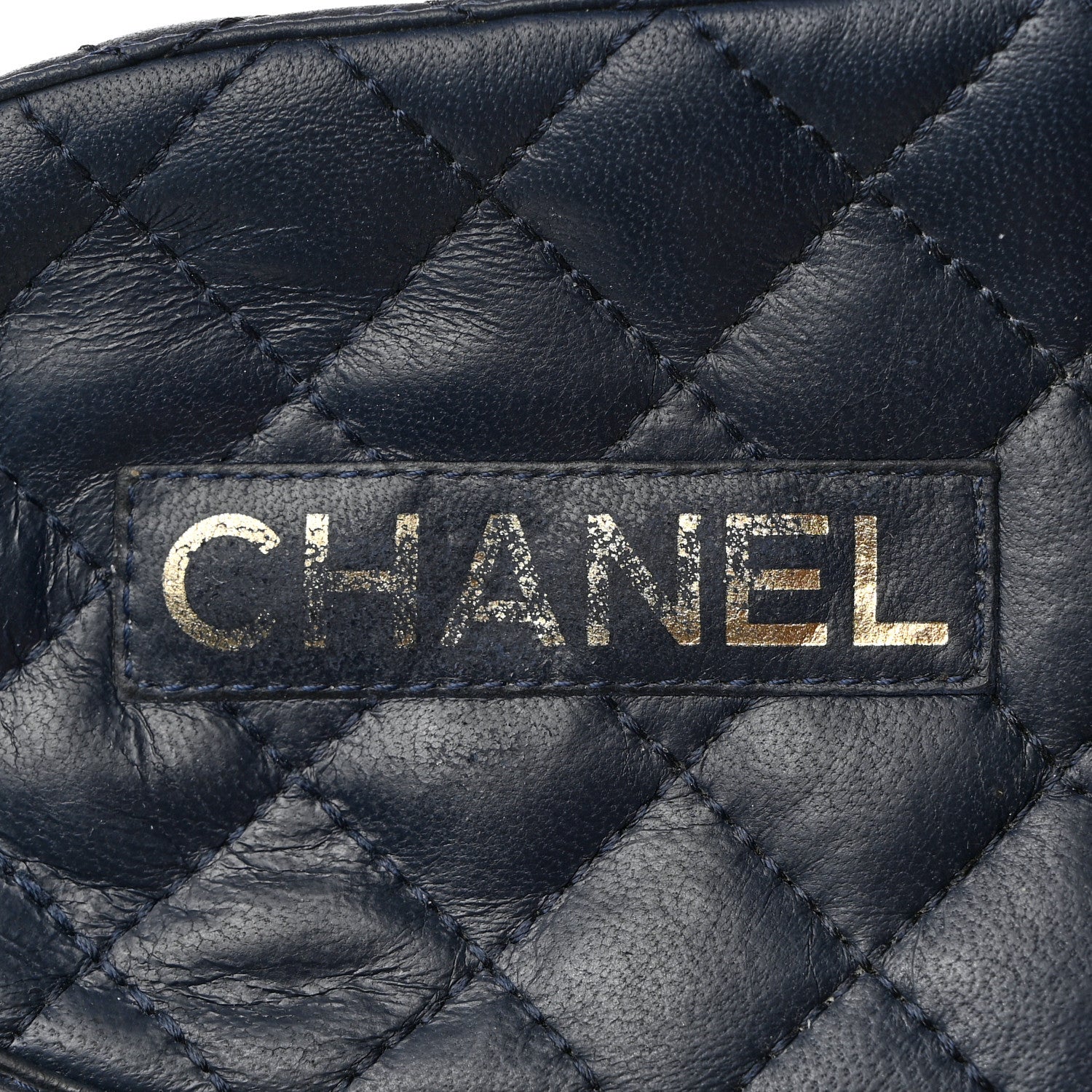 Chanel Lambskin Quilted CC Mules Sandals 39 Navy Blue 7 of 10