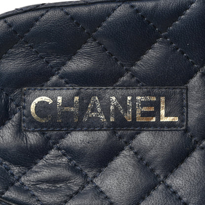Chanel Lambskin Quilted CC Mules Sandals 39 Navy Blue 7 of 10