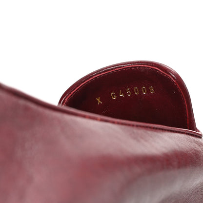 Chanel Shiny Calfskin CC Mocassin Loafers 40 Red 9 of 9