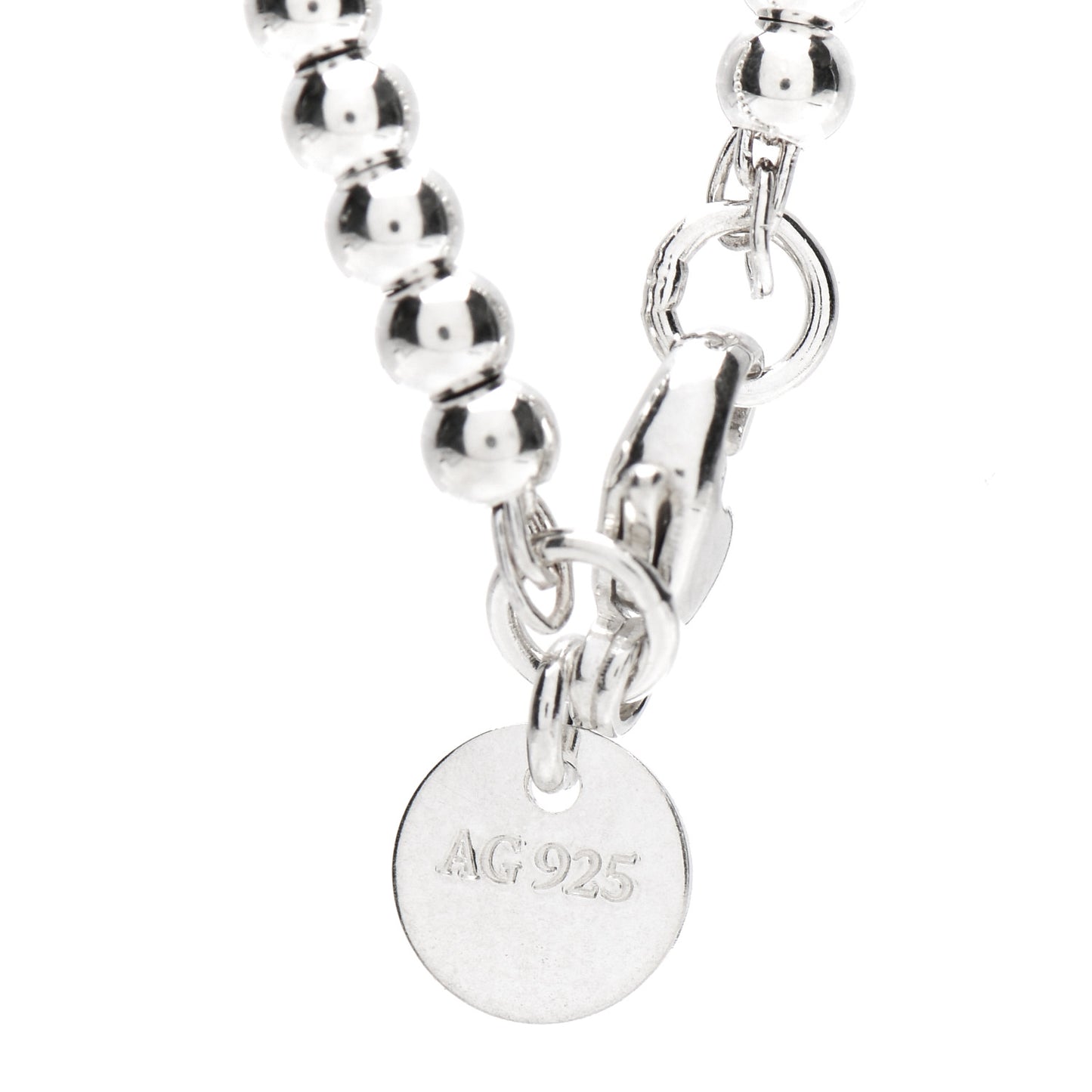 Sterling Silver 3mm Return to Tiffany Heart Lock Bead Bracelet