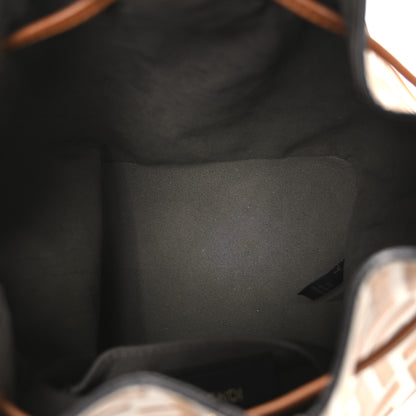 Fendi Vitello Grace F is Fendi Bi-Color FF 1974 Embossed Grande Mon Tresor Bucket Bag White Brown 5 of 10