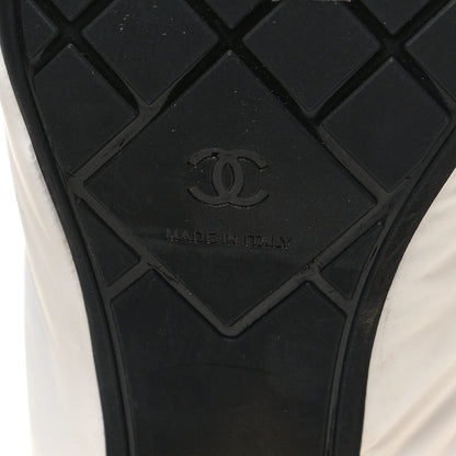 Chanel Mixed Fibers Lambskin Patent Calfskin Convertible High Boots 38 White 7 of 8