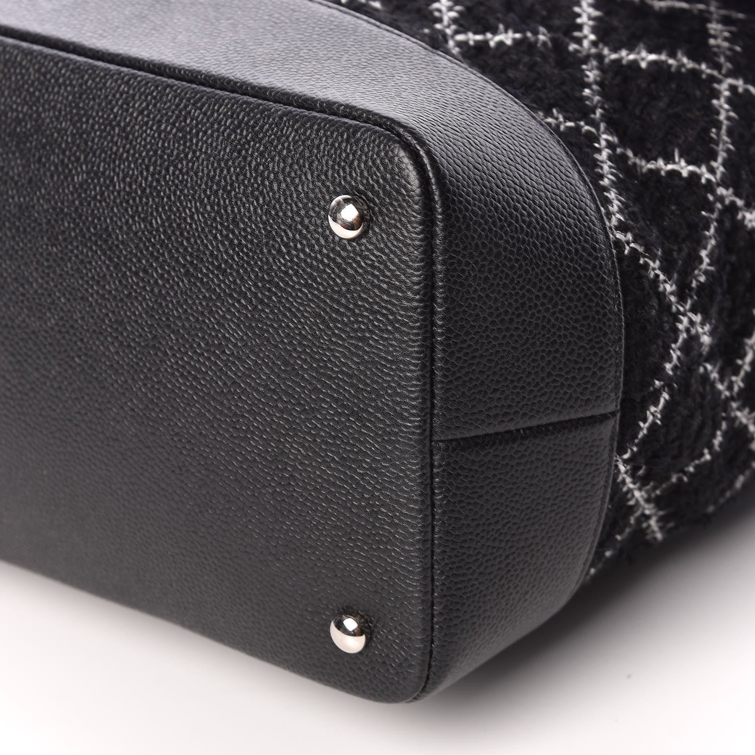 Chanel Tweed Trip Top Handle Flap Black 6 of 9