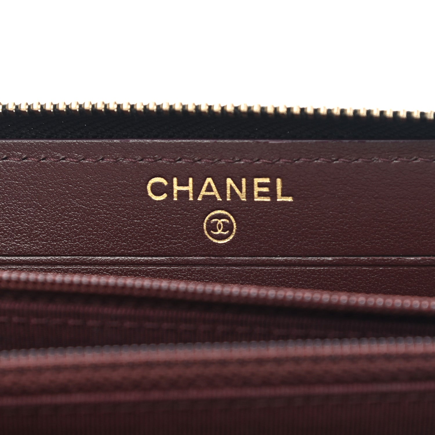 Chanel Caviar Chevron Quilted Small Zip Around Wallet Black 6 of 11