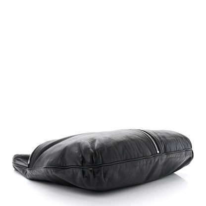 Fendi Sheepskin Zipper Hobo Black 4 of 12