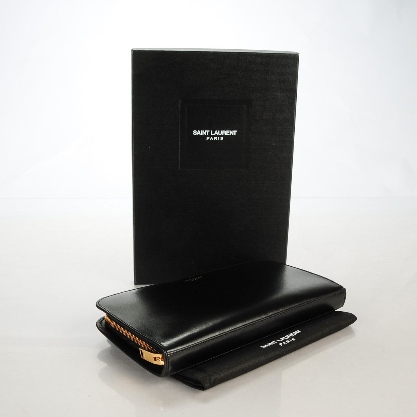 Calfskin Classic Zip Around Wallet Black