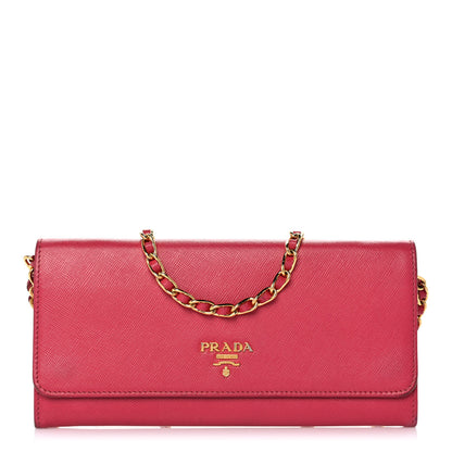 Prada Saffiano Metal Oro Chain Wallet Tamaris 1 of 11