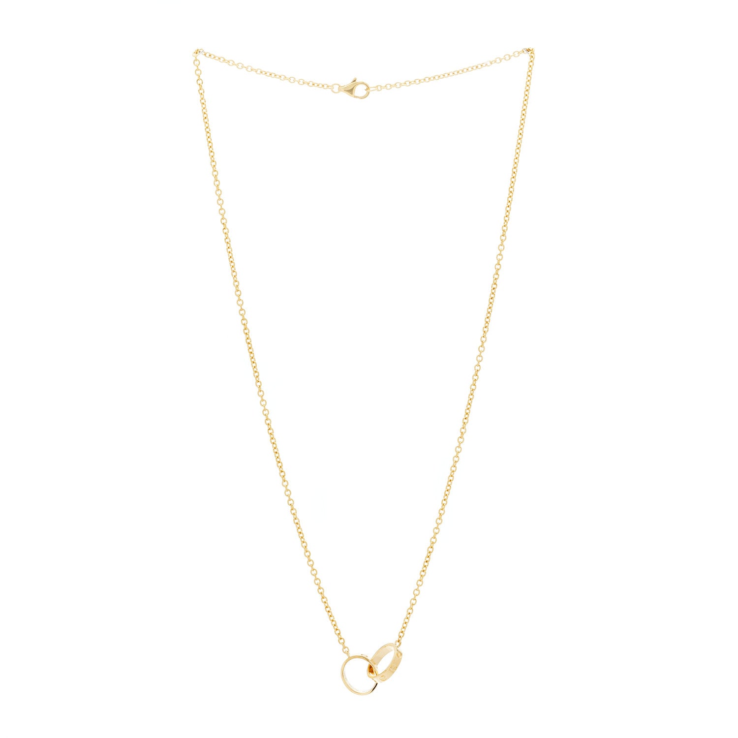 Cartier 18K Yellow Gold Interlocking LOVE Necklace 3 of 9