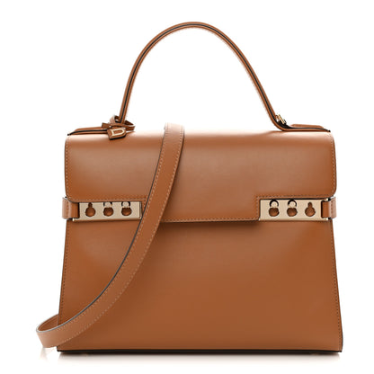Delvaux Calfskin MM Tempete Satchel Camel 1 of 11