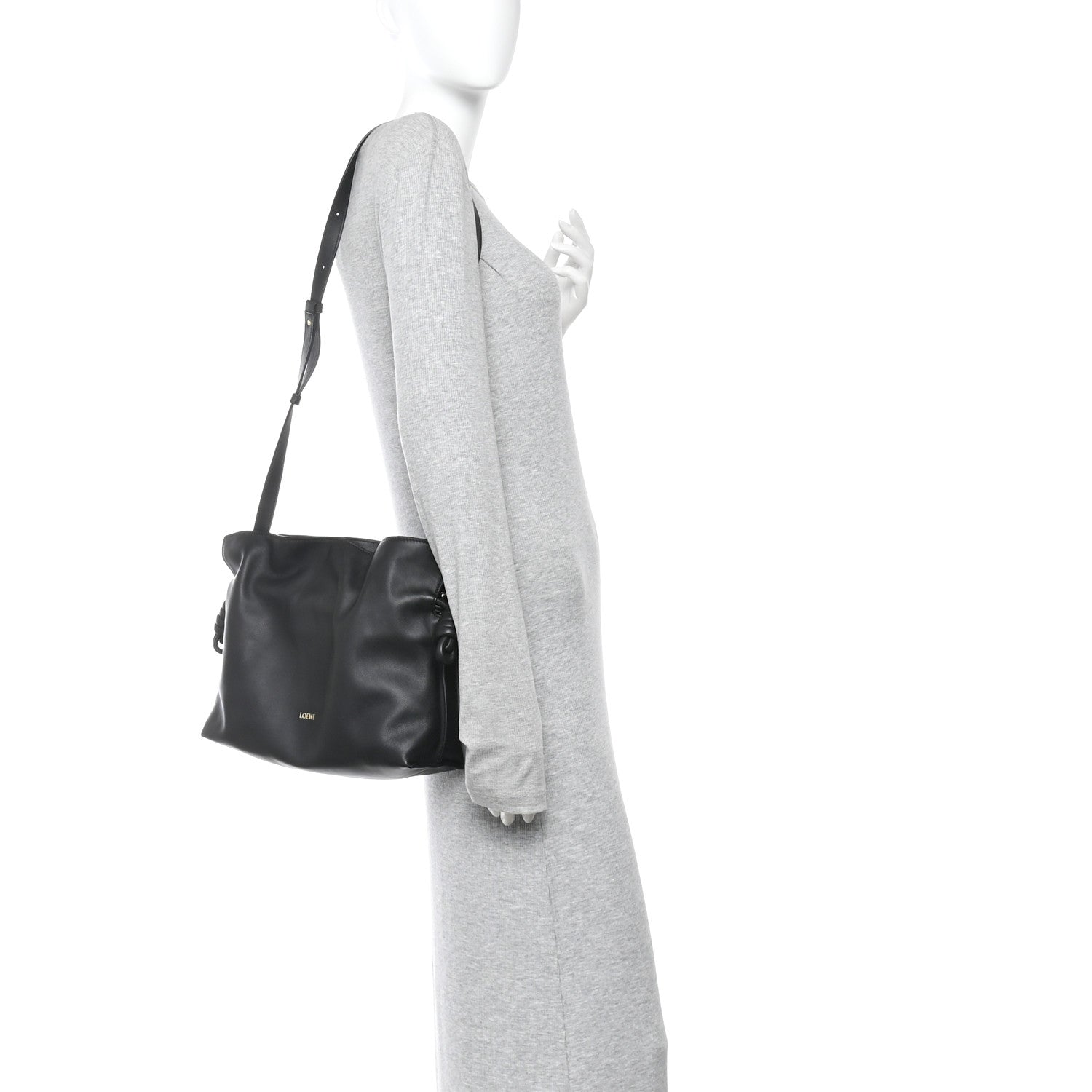 Loewe Nappa Medium Flamenco Knot Bag Black 2 of 10