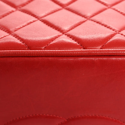 Chanel Lambskin Quilted Vanity Case Red 11 of 13