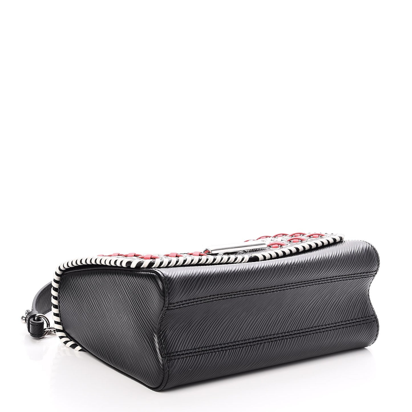 Epi Braided Twist Shoulder Bag MM Black
