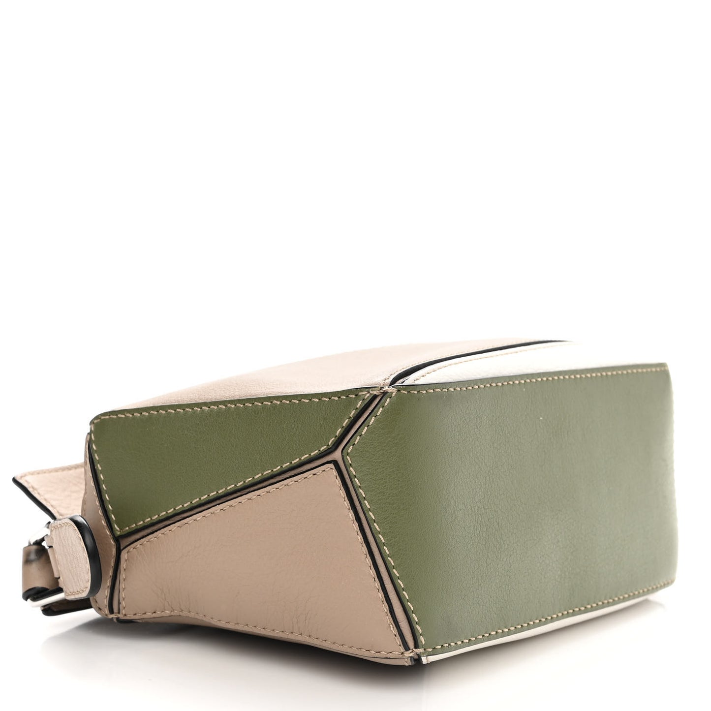Calfskin Mini Puzzle Bag Sand Avocado Green